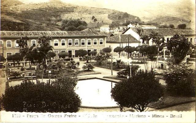 Praça Gomes Freire, conhecida como Jardim. Foto cedida por Margareth Veisac Marton, com indicação de data “primeira metade do século XX