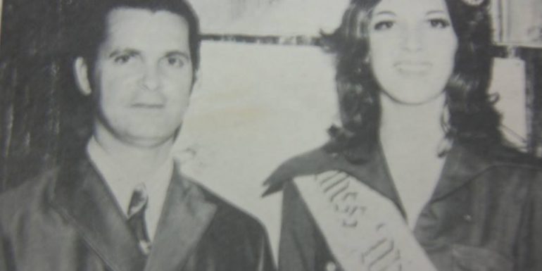Eliane Guimarães e Pedro Mandarino, no Restaurante e Boate Senzala - 1971 (Acervo Glorinha Celestino)